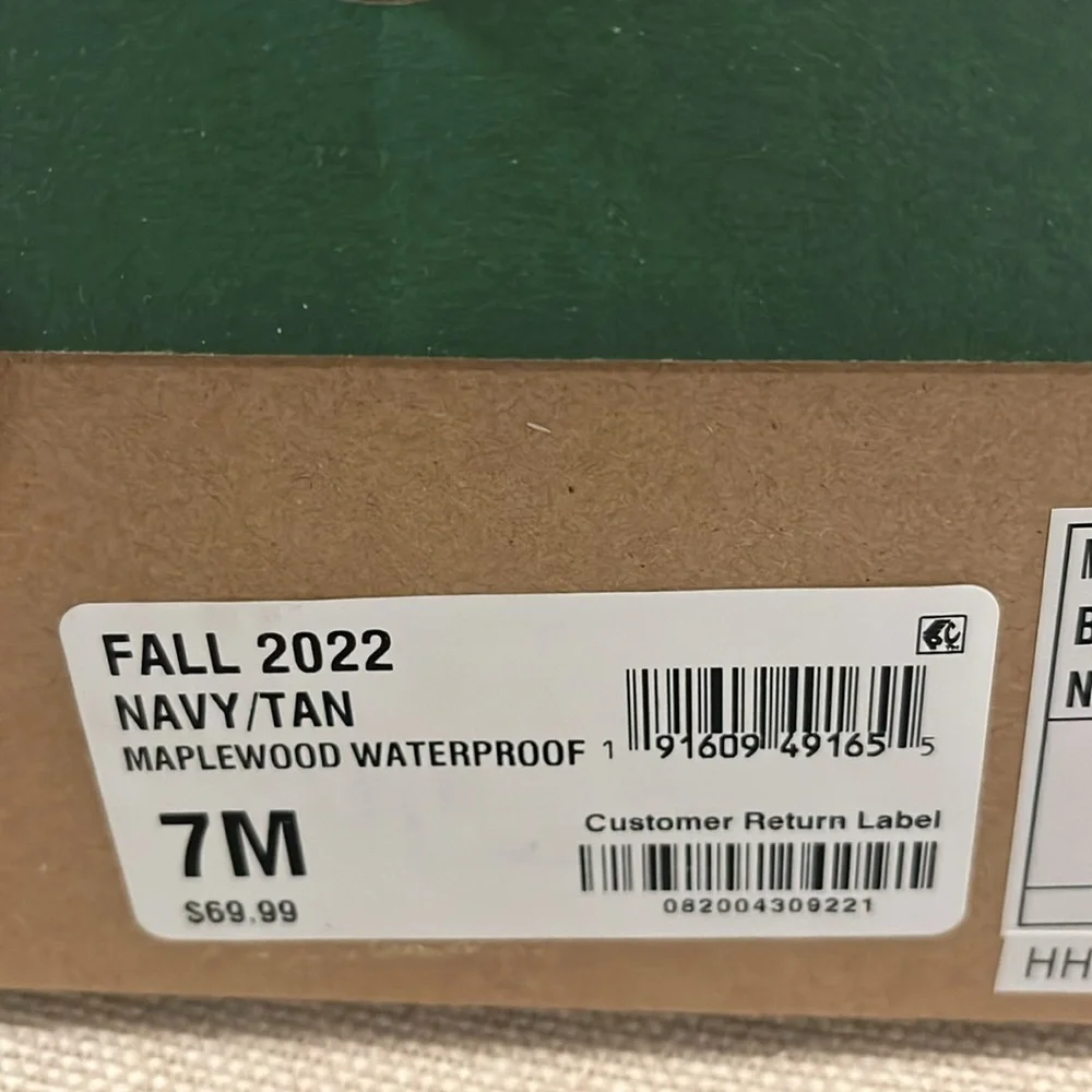 JBU Maplewood Navy Water-Resistant Lace-up Boots/NIB/7M
